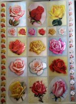 Metallic Sticker Sheet - Roses