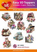 Books with Flowers 3D Toppers Books with Flowers 3D Toppers