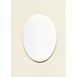 5x7 Oval Mat Antique White