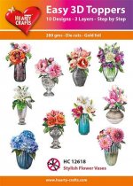 Stylish Flower Vases 3D Toppers