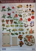Die-Cut Embellishments - Scrolls, Robins, Lanterns, Leaves