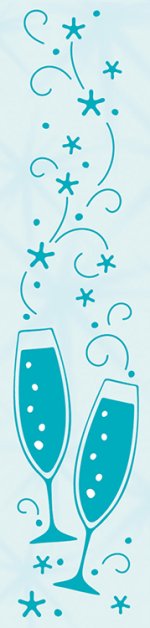 Border Embossing Folder - Champagne Glasses