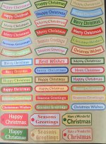 Metallic Sticker Sheet - Christmas Labels
