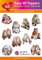 Cuddling Owls 3D Toppers