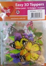 Butterflies on Flowers 3D Toppers