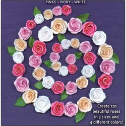 Spiral Roses Kit (Pink/White/Ivory) - Quilled Creations