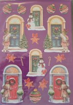 3D Relief Stickers - Christmas Doors