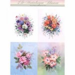 3D Precut Sheet - Floral Bouquets