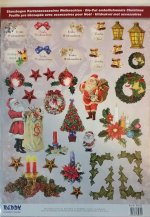 Die-Cut Embellishments - Santas, Wreaths, Candles