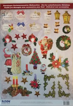 Die-Cut Embellishments - Santas, Wreaths, Candles