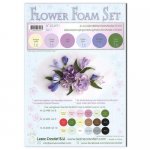 Flower Foam Set 7 - Pastel Blue/Violet
