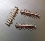 Tube Clasp with 4-Strands Silver LF/NF