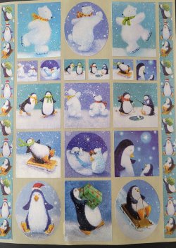 Metallic Sticker Sheet - Polar Bears & Penguins
