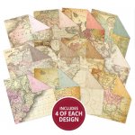 Duo Design Paper Pad - Vintage Maps & Aged Paper