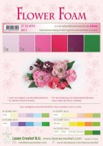 Flower Foam Set 5 Red-Pink colors