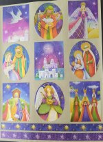 Metallic Sticker Sheet - Christmas Bethlehem