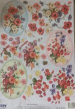 3D Precut Sheet - Colorful Bouquets