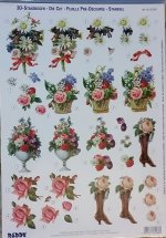 3D Precut Sheet - Flower Bouquets