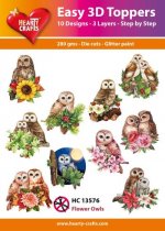 Flower Owls 3D Toppers