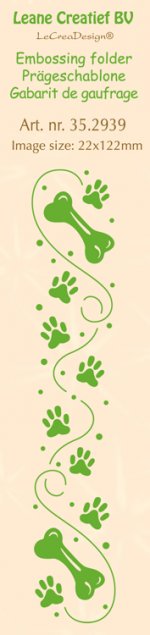 Border Embossing Folder - Paws & Bones