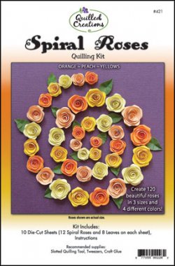 Spiral Roses Kit (Orange/Peach/Yellow) - Quilled Creations