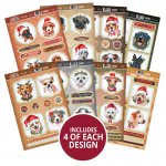 Christmas Pawsome Portraits Luxury Card Toppers