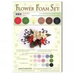 Flower Foam Set 9 Brown-Red-Green