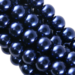 Glass Pearl 4mm Dark Blue - 1 strand