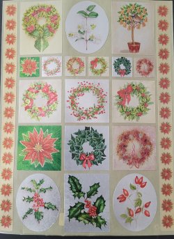 Metallic Sticker Sheet - Christmas Wreaths