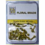 Glitter Brads - 3mm - Yellow