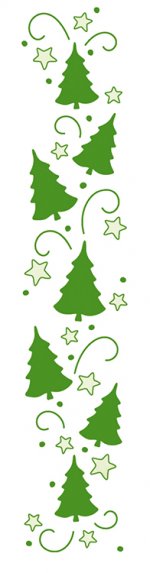 Border Embossing Folder - Christmas Trees