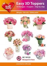 Bouquet in Vase 3D Toppers