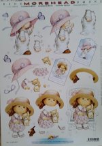 3D Cutting Sheet - Girls with Big Hats - Morehead