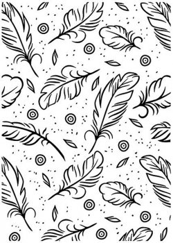 Background Embossing Folder - Feathers