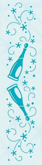 Border Embossing Folder - Champagne Bottles
