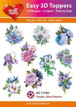 Purple / Blue Flowers 3D Toppers Purple / Blue Flowers 3D Toppers