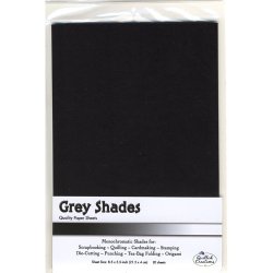 Grey Shades Paper Sheets - Quilled Creations