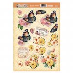 Butterfly Blossoms Decoupage Topper Sheet