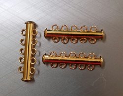 Tube Clasp with 5-Strand Gold LF/NF