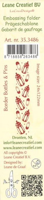 Border Embossing Folder - Bottles & Pins